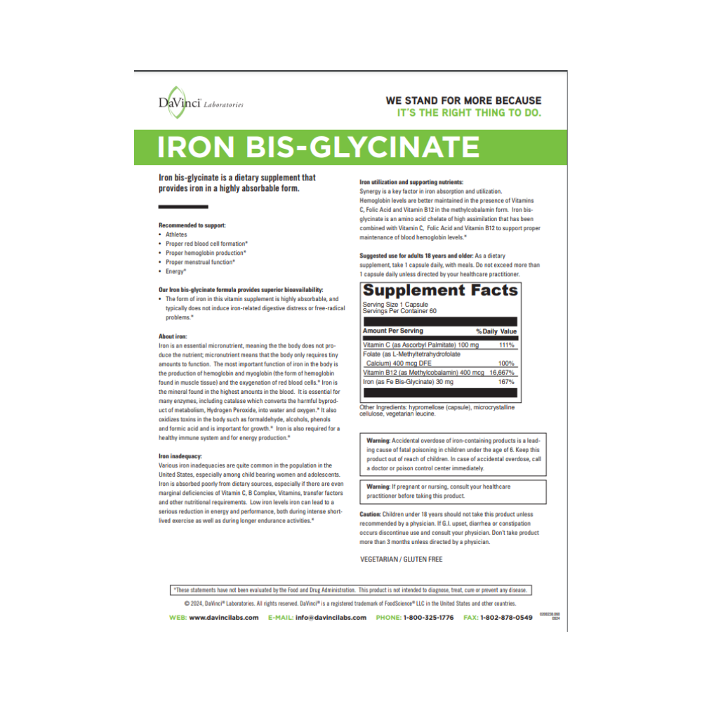 Iron Bis-Glycinate #60