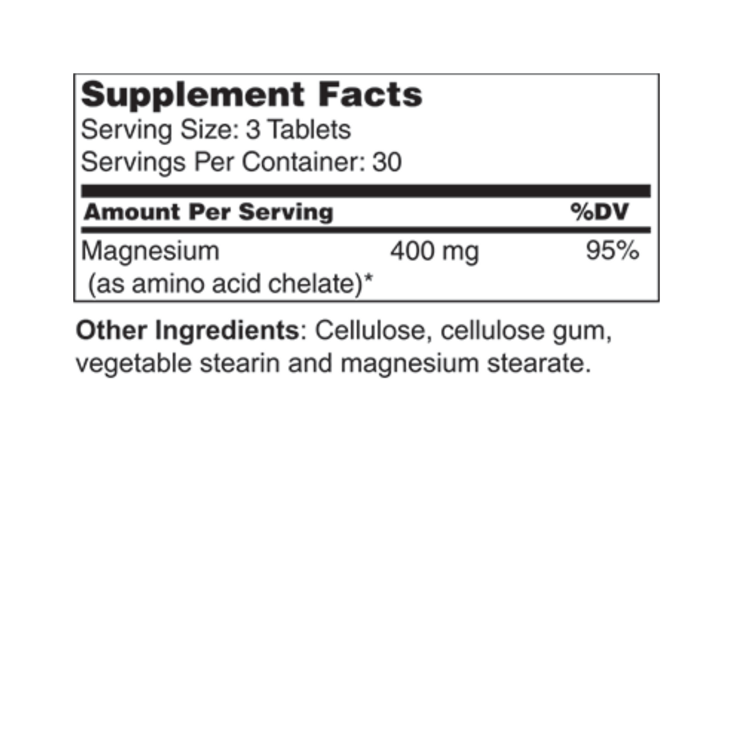 Magnesium Chelate 400mg