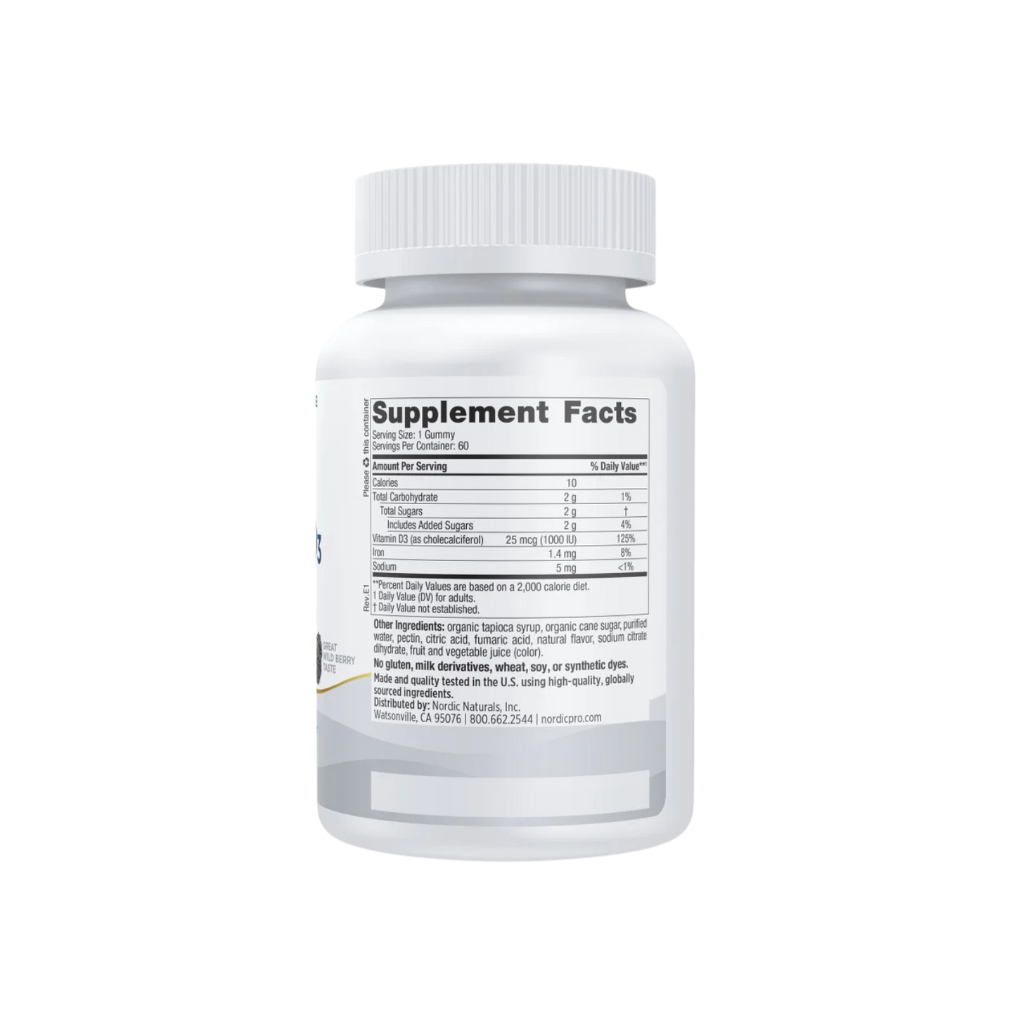 Vitamin D3 Gummies 1000IU #60